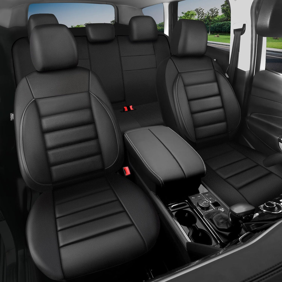car pass leather seat covers full set universal, view 9