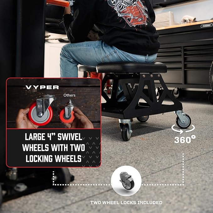 Vyper Low Pro Garage Stool - Image 5