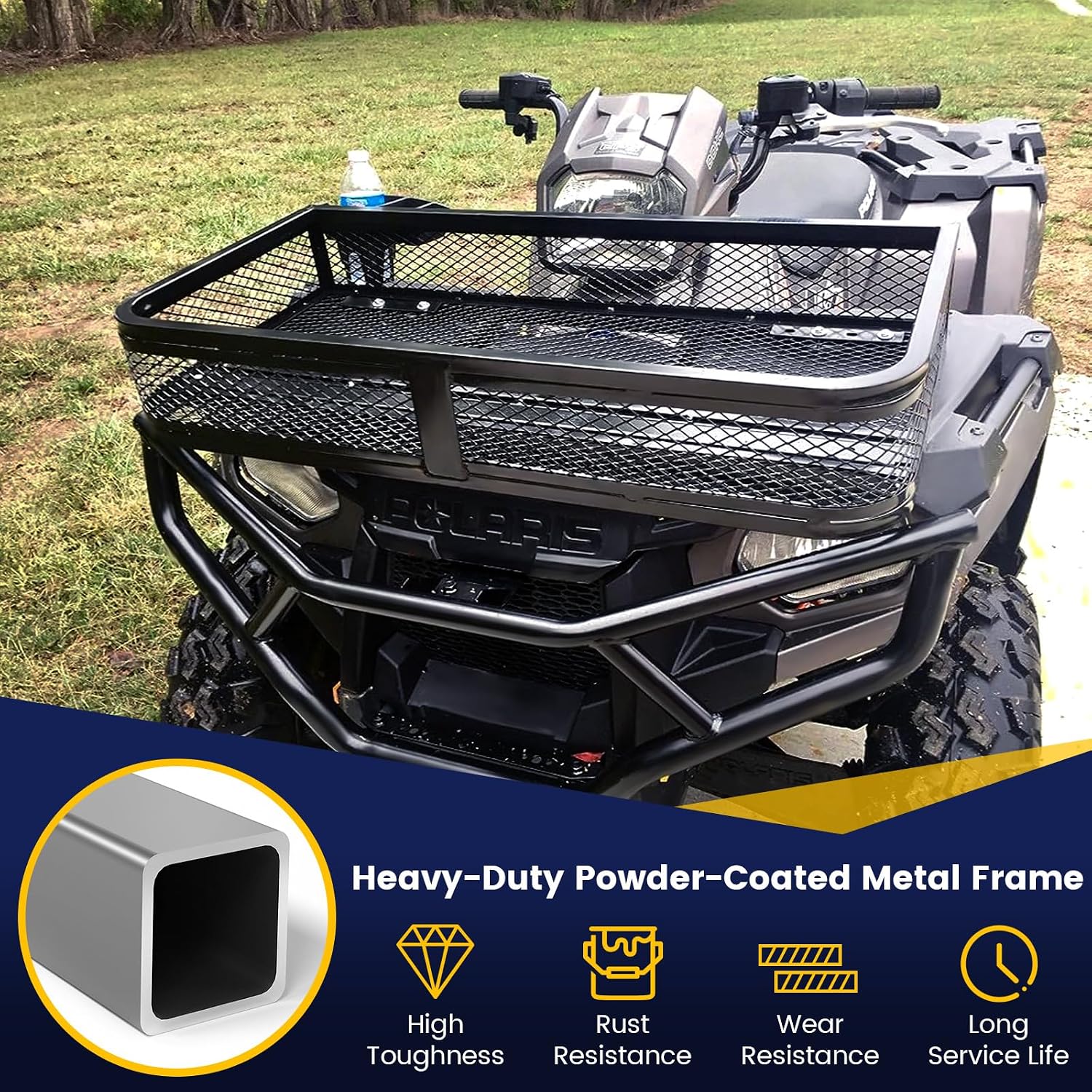 ATV Front Loading Basket | Luggage rack basket, 92 x 44 x 16.5 cm
