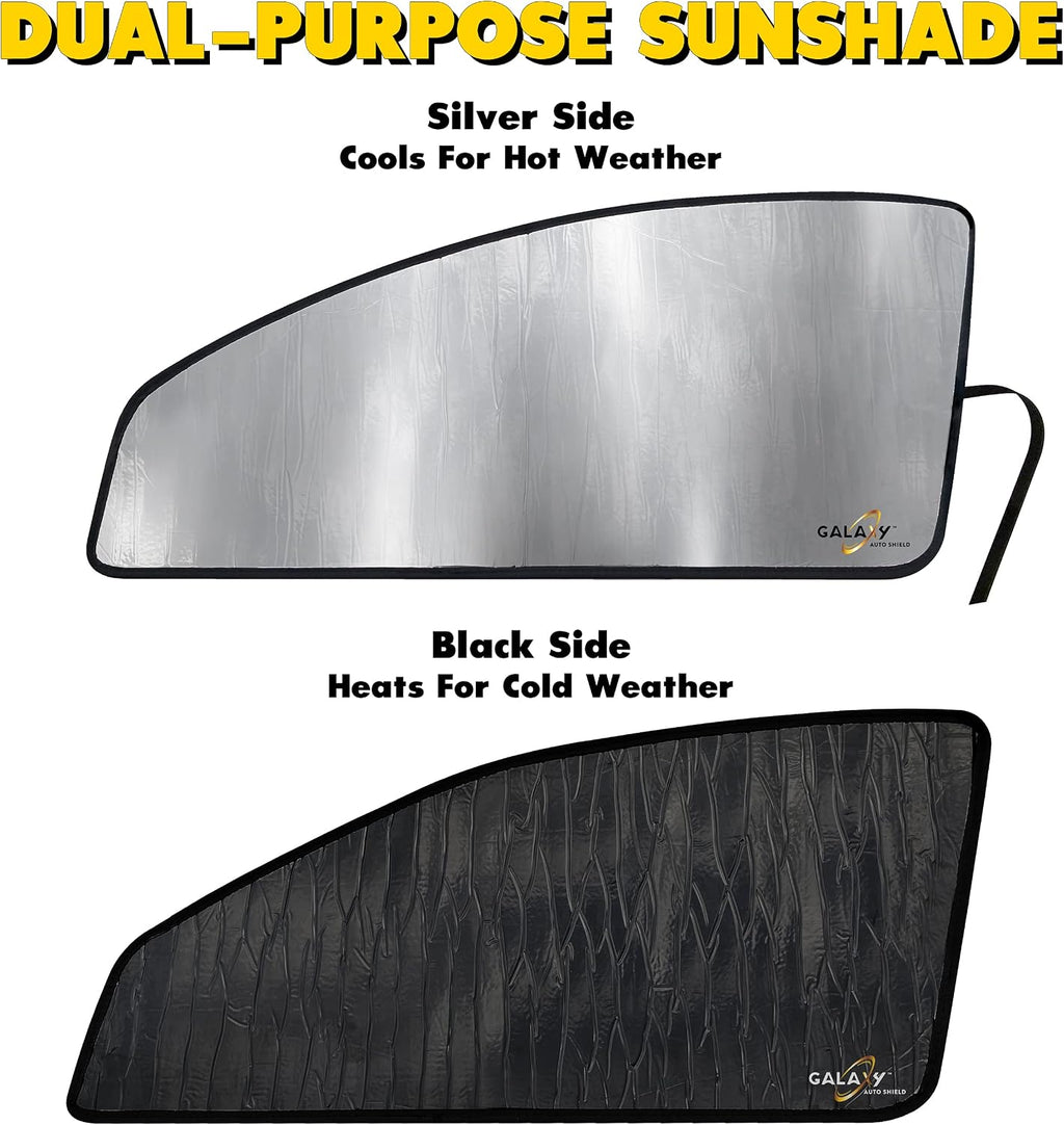 GalaxyAutoShield Custom Fit Front Side Window Sunshades (2pcs) for 2023 2024 2025 2026 Ford F-250 F350 F450 (NOT for E-Series), Regular/Super/Crew Cab, 2DR 4DR, UV Protection Privacy Insulated