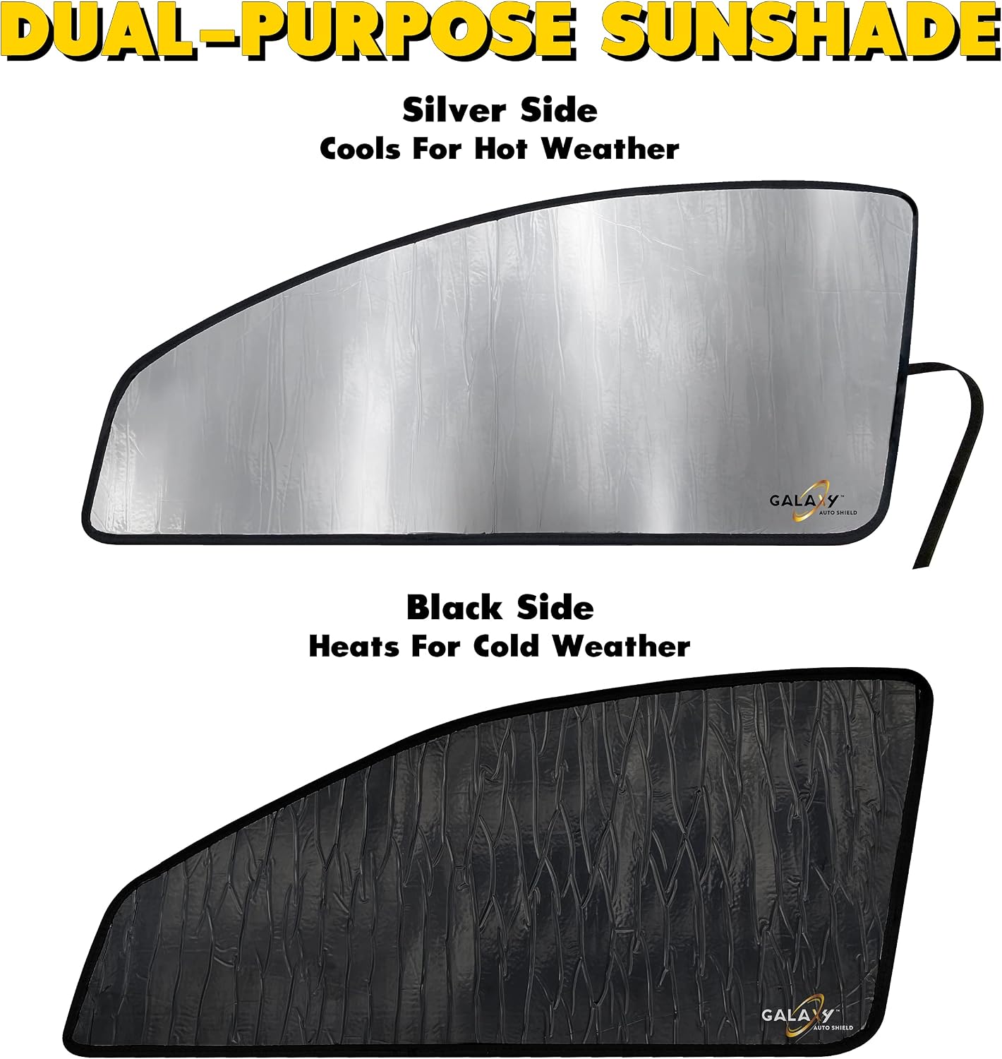 GalaxyAutoShield Custom Fit Front Side Window Sunshades (2pcs) for 2023 2024 2025 2026 Ford F-250 F350 F450 (NOT for E-Series), Regular/Super/Crew Cab, 2DR 4DR, UV Protection Privacy Insulated