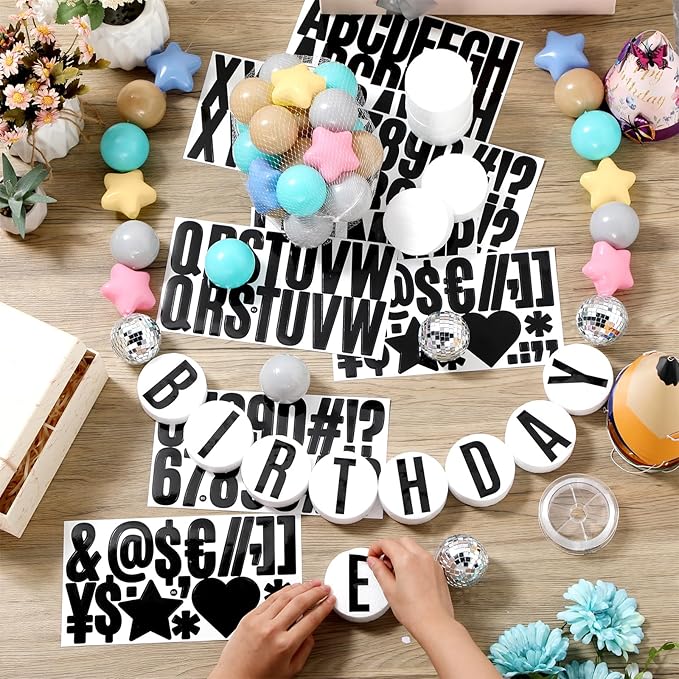 Giant Friendship Bracelet Garland Kit, DIY Birthday Banner with Letters Ball ...