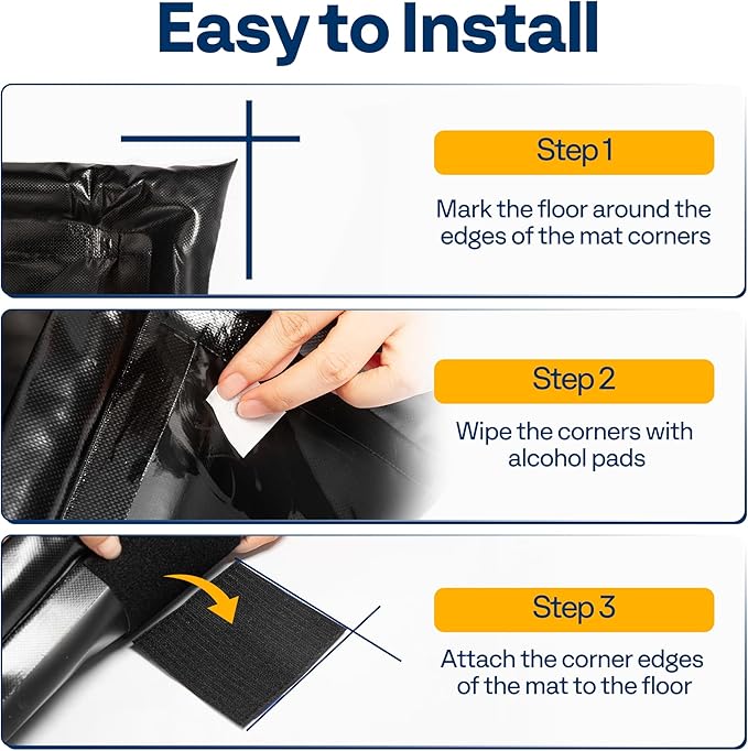 VIVOHOME Containment Mat with Stay Put Corner, PVC Garage Mats - Image 6