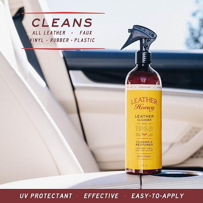 Leather Honey Leather Cleaner Spray: UV Protectant, Non-Toxic & Made in the USA - Image 3