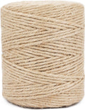 Natural Jute Twine Rope, 500ft x 1/8 inch, 6-Ply Heavy Duty for Crafts, Gardening, Gift Wrapping, Packing,Rustic Decoration