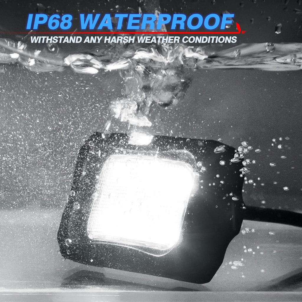 MICTUNING C2 Curved White Rock Lights - 16 Pods Underglow Lights Compatible for Car Truck Offroad Boat, IP68 Waterproof