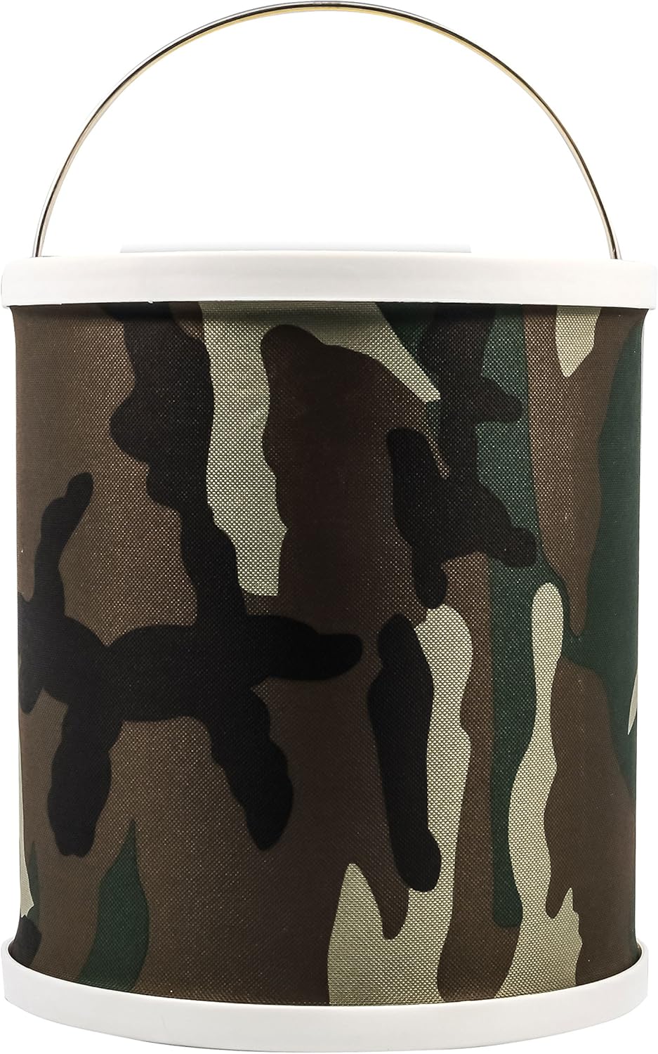 Camco Collapsible Bucket with Storage Case - Durable Pop Up Bucket with Watertight Fabric, Holds 3 Gallons of Water - Great for RVs, Camping, Fishing, Boating, Hiking and More - Camouflage (42994)