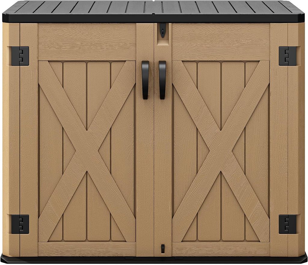 dwvo outdoor storage shed, weatherproof resin, 35 cu, main product view
