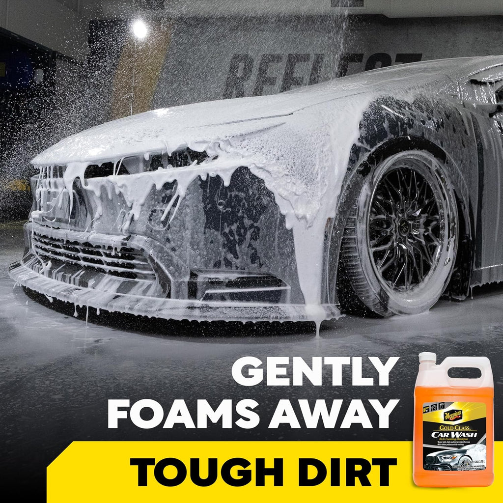 Meguiar's Gold Class Car Wash, Ultra-Rich Foam Car Wash Soap and Conditioner for Vehicle Cleaning, Paint Cleaner to Clean and Condition in One Easy Step, 1 Gallon