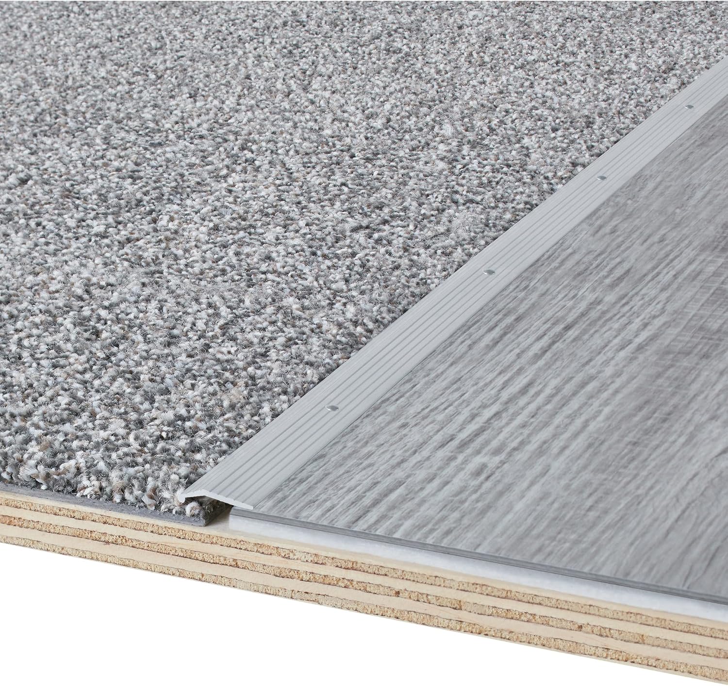 M-D Building Products 78006 7/8 in. X 36 in. Silver Aluminum Carpet Trim w/Screw Nails