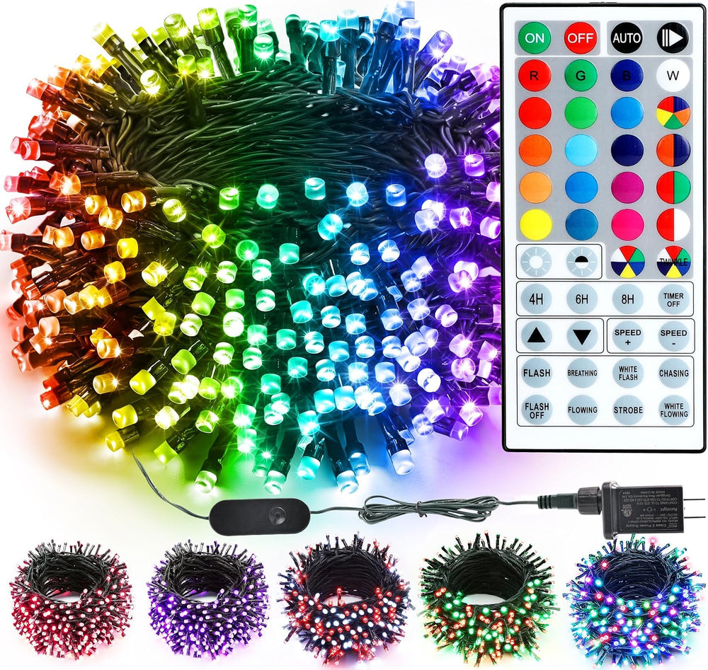 ODEETRONIC 66ft 200 LED Halloween String Lights Color Changing with Remote