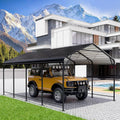 leveleve 12x20 ft heavy-duty metal carport, galvanized steel, main product view
