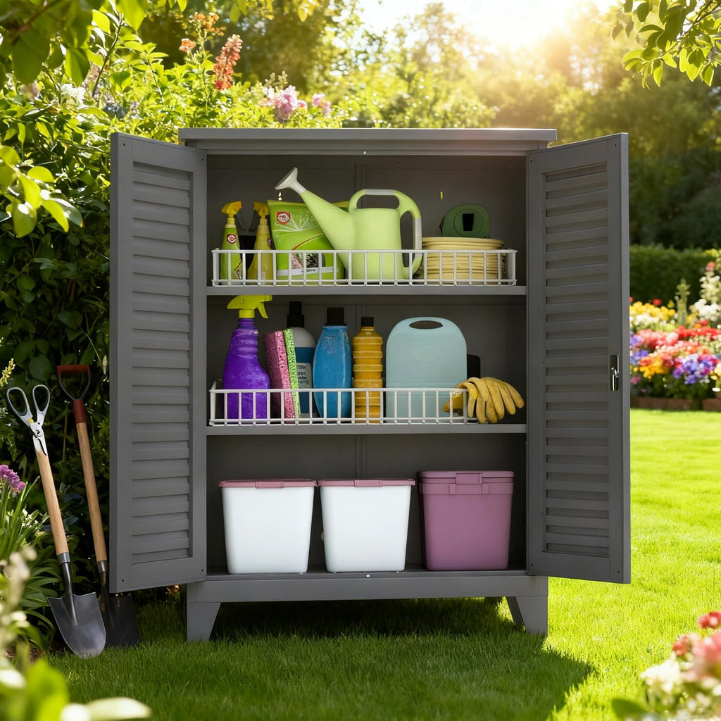 ryh 47.2” tall metal outdoor storage cabinet(47.2" h, main product view