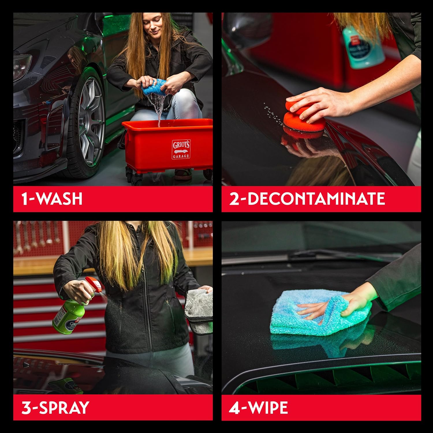 Griot’s Garage Ceramic 3-in-1 Wax, SiO2 Spray for Cars, Trucks, and RV’s, Provides Protection and Water Beading on Paint, Wheels, Plastic, Rubber Trim, Chrome, and More, 10978, 22 oz