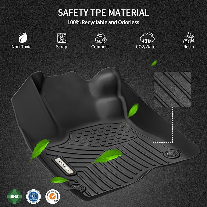 OEDRO Floor Mats Fit for Honda Accord Sedan 2017-2013, TPE All Weather Accord - Image 4