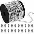 100ft ball bead chain, 304 stainless steel, #10, main product view