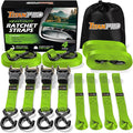 TitanPro Heavy Duty Ratchet Straps 4-Pack by TitanPro