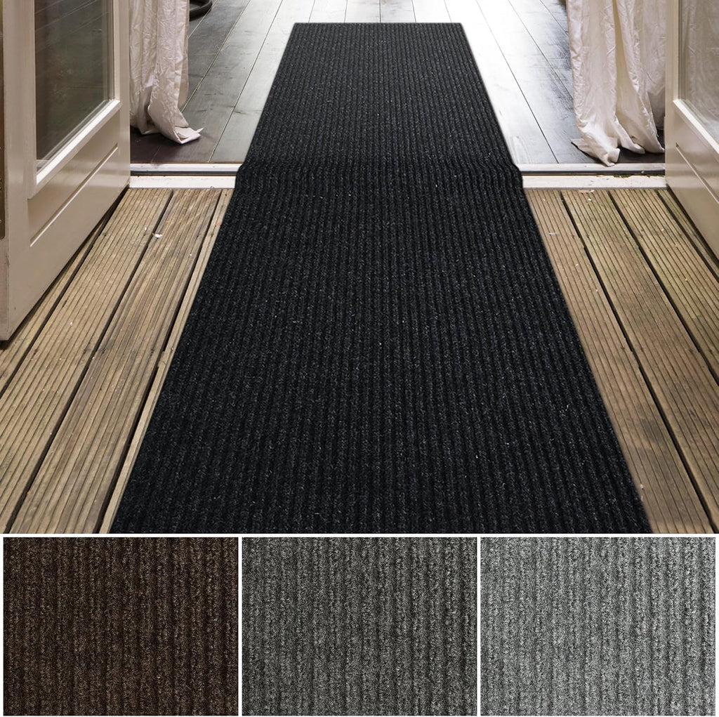 iCustomRug Spartan Weather Warrior Indoor/Outdoor Utility Ribbed Carpet Runner