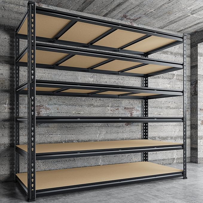 83.8" H Garage Shelving 59.8" W Metal Shelving 3000LBS Storage Shelves Heavy - Image 9