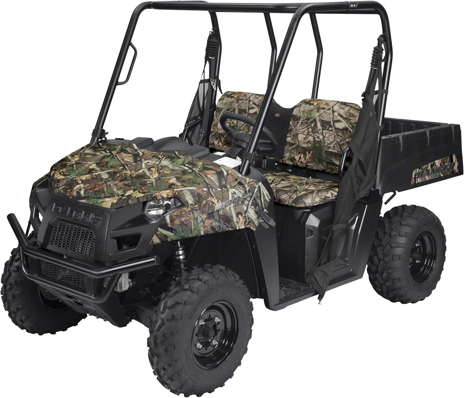 Classic Accessories QuadGear UTV Bench Seat Cover, Fits Polaris Ranger 6x6 800, 800 Full size, Crew 800, 900 XP, Crew 900, Diesel (2015 models and older), Camo