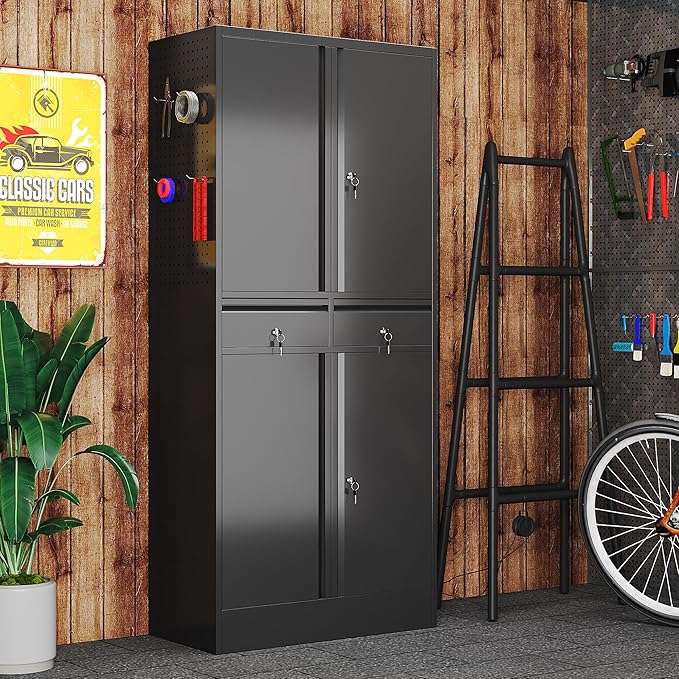 71" Metal Garage Storage Cabinet - Image 7