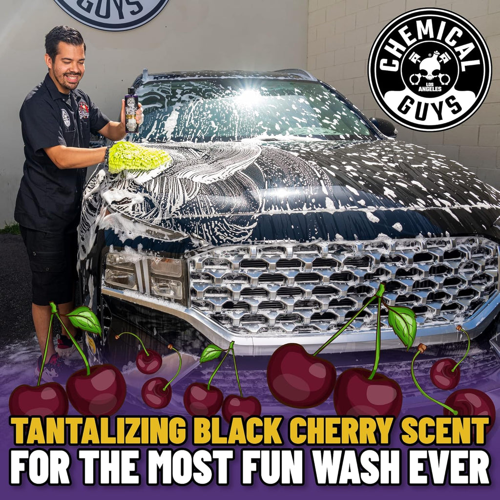 Chemical Guys CWS619 Black Light Foaming Car Wash Soap (Works with Foam Cannons, Foam Guns or Bucket Washes) Safe for Cars, Trucks, Motorcycles, RVs & More, 128 fl oz (1 Gallon), Black Cherry Scent