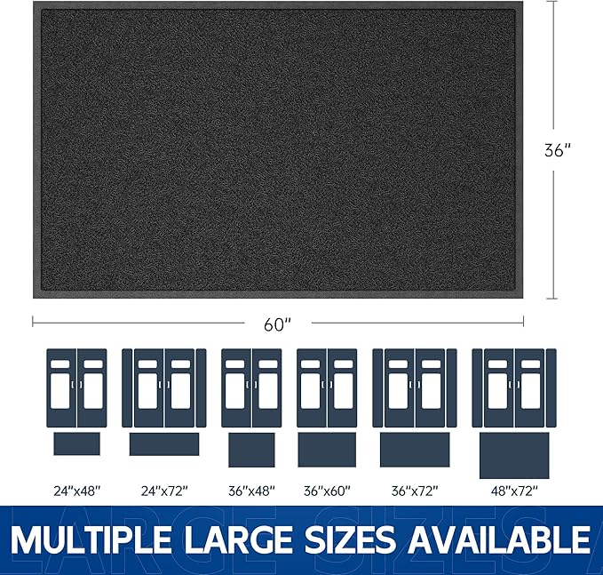 Sturdy Front Door Mat, Fade Resistant, Waterproof Low Profile Entry Mat - Image 2
