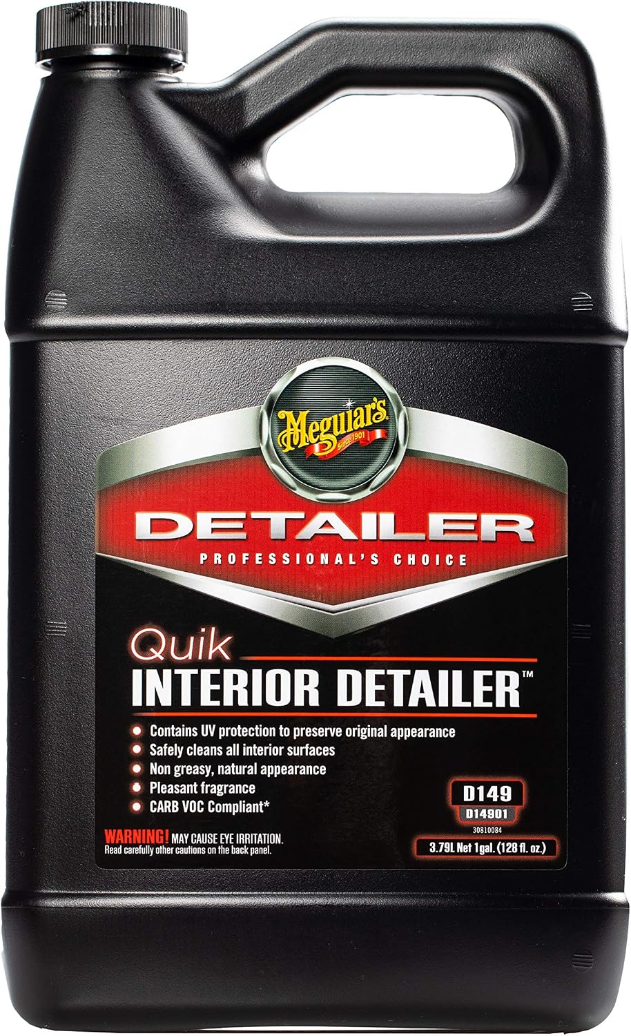 Meguiar's D14901 Detailer Quik Interior Detailer 3.79L safely cleans all interior surfaces