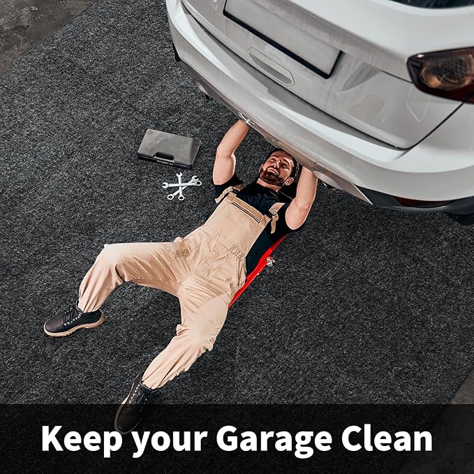 MABOZOO Garage Floor Mat 8.8 x22 Ft, Extra Large Garage Carpet Rug, Reusable - Image 4