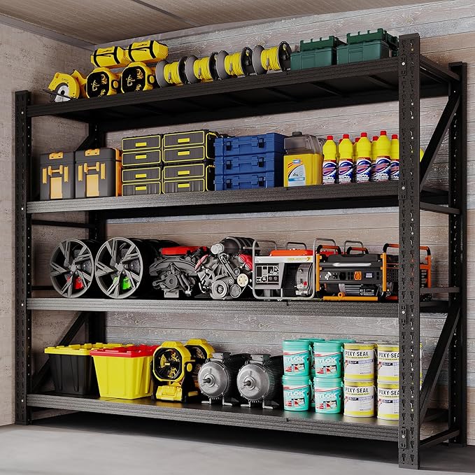 78.8" W Storage Shelves 7000lbs Garage Metal Shelving Heavy Duty Garage Shelves by BYNSOE