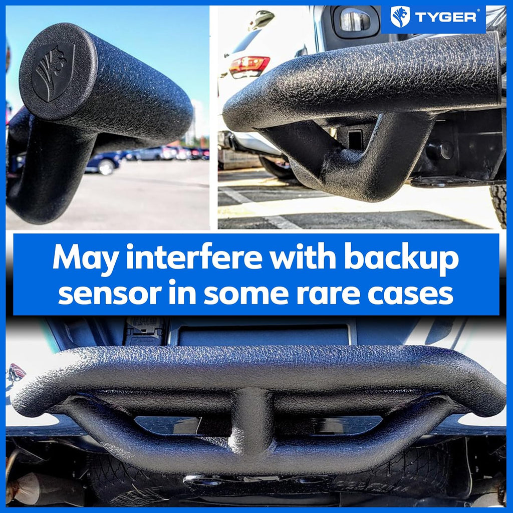 Tyger Auto TG-HS8U81238 Hitch Armor Compatible with Vehicles with 2" Hitch Receiver | Textured Black | Hitch Step | Rear Bumper Guard Protector | with Pin Lock and Stabilizer