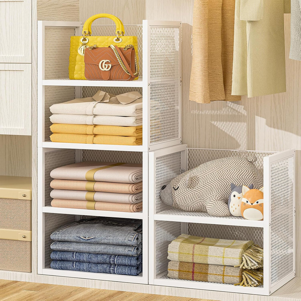 daoutime 6-tier stackable closet organizers and storage basket, main product view