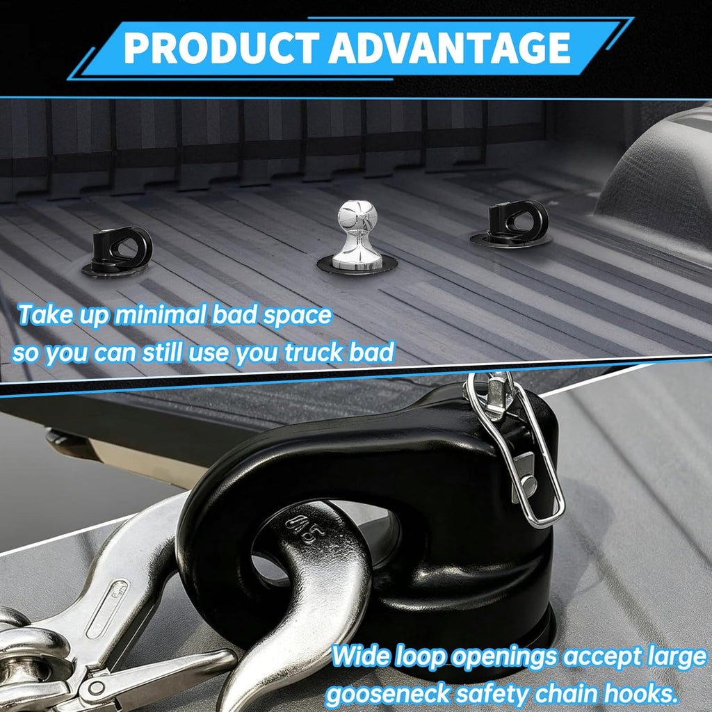 60692, Upgraded 38k 2-5/16 Inch Ball Puck System Gooseneck Hitch Kit with Case Compatible with Ford F250/F350/F450, Chevrolet Silverado 2500/3500 HD, GMC Sierra 2500/3500 HD & Nissan Titan XD