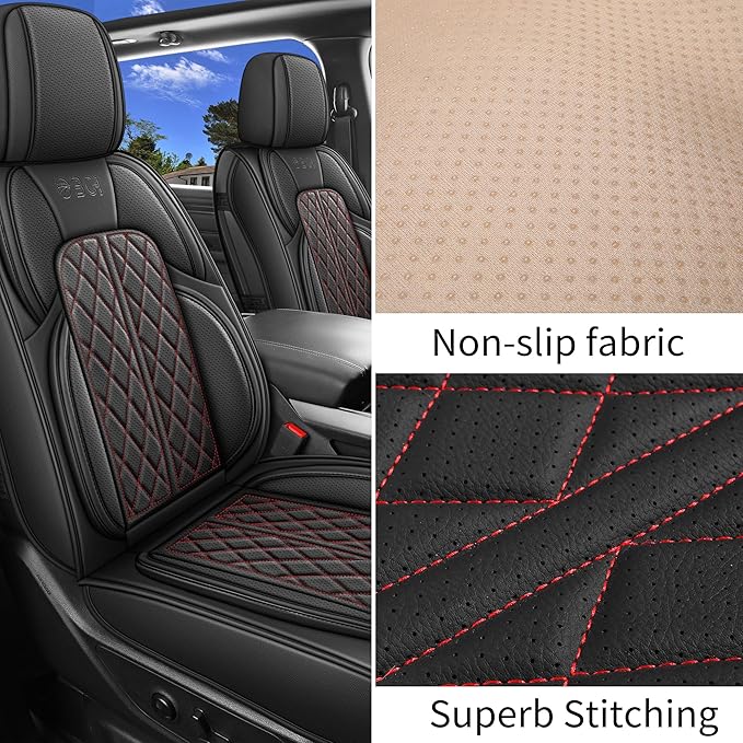 Car Seat Cover Custom Fit for Dodge Ram 1500 2500 3500 2002-2025 Faux Leather - Image 4