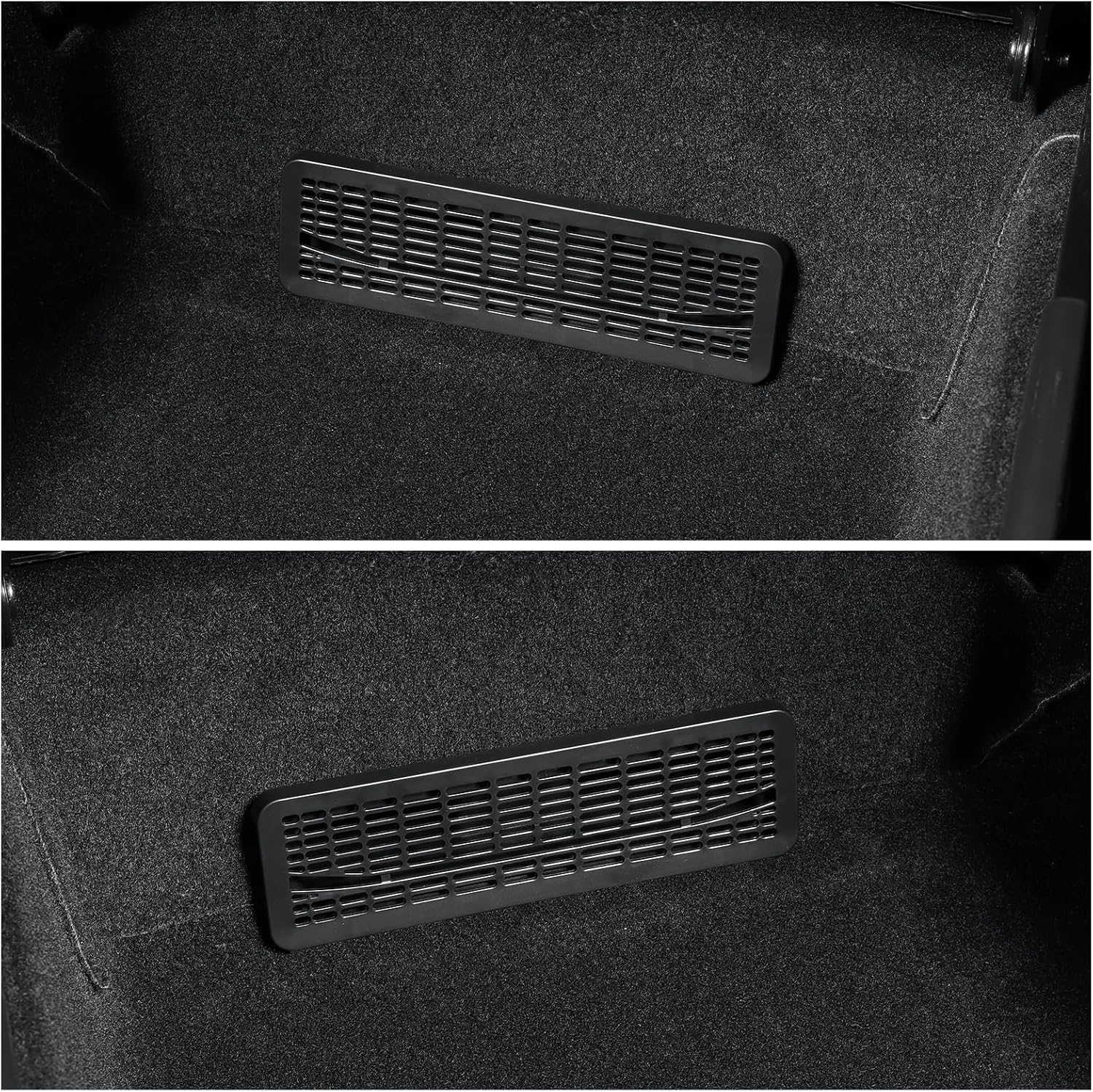 LUCKEASY 2PCS Floor Air Flow Vent Grille Protection for Tesla Model Y Juniper Standard/Premium/Performance 2025 2026 Air Vent Cover Rear Under Seat Condition Outlet Grille Protector Accessories