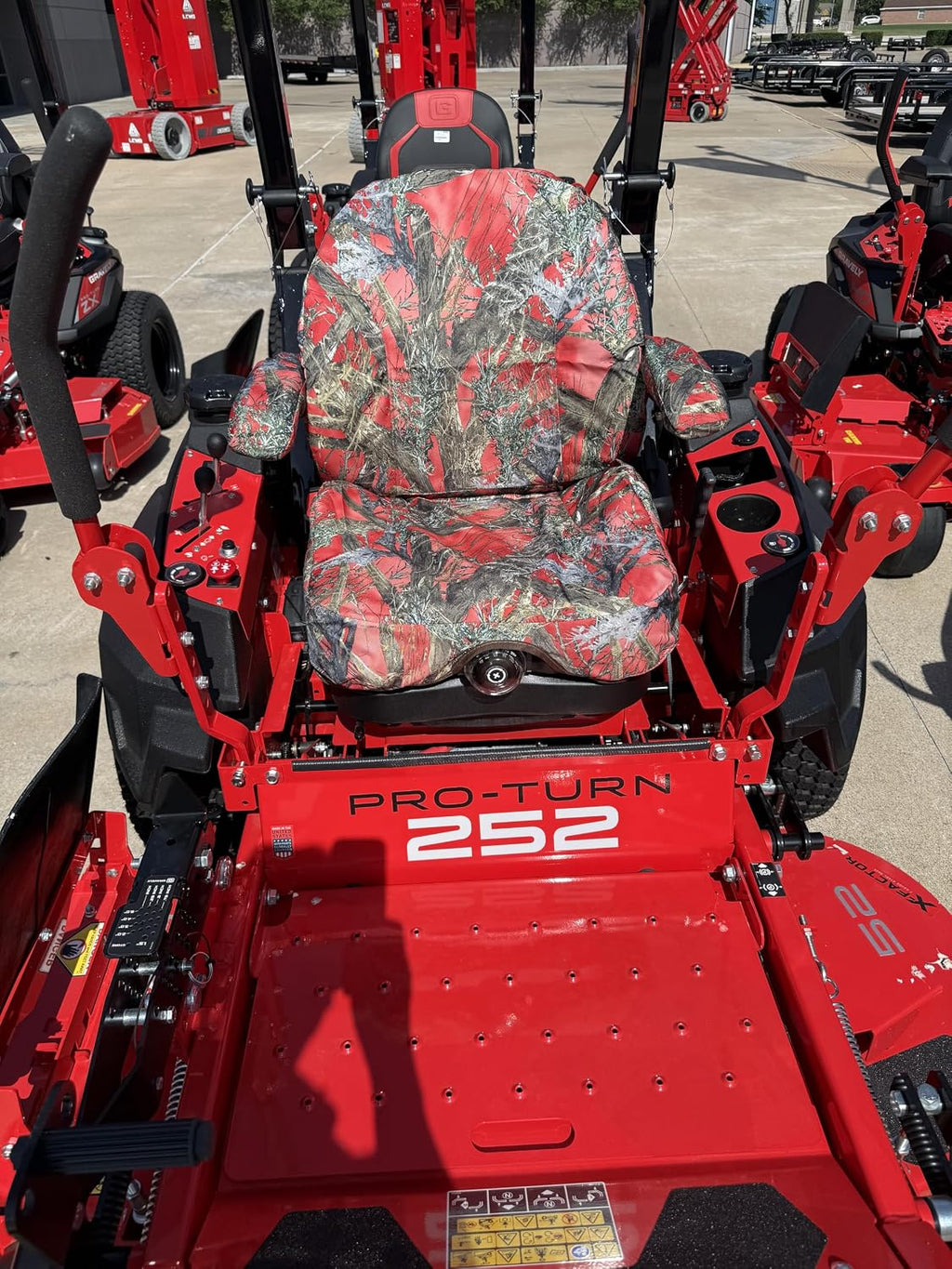 Durafit Seat Covers, Custom Fit Seat Covers for Badboy Maverick HD and Gravely Zero Turn Commercial Mowers Pro-Turn 100, 152,160,200,252 and 300 Series in MC2 Red Camo Waterproof Endura Fabric