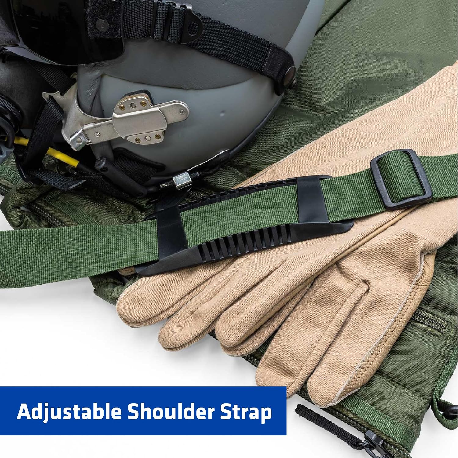 FlyBoys - Jumbo Helmet Bag - Ultra-Durable - Maximum Protection - Shock Absorption - Water Resistant - 7 Storage Pockets - Padded Handles - FOD Prevention - Green