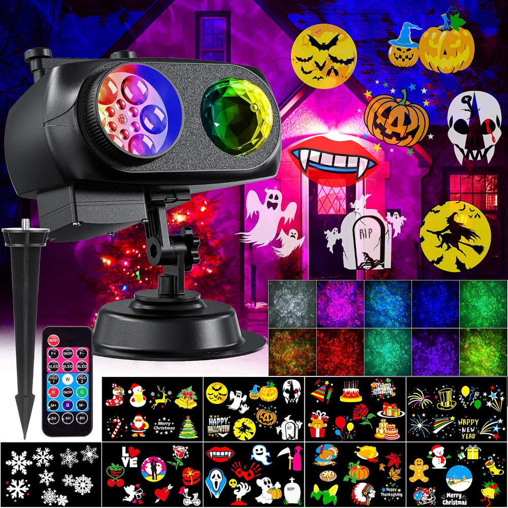 Nazuwke Halloween Christmas Projector Lights Outdoor, Holiday Projection