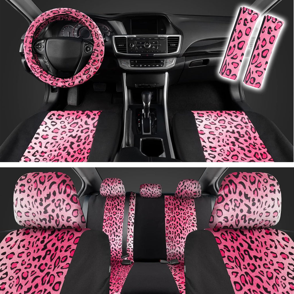 carxs leopard print car seat covers full set, main product view