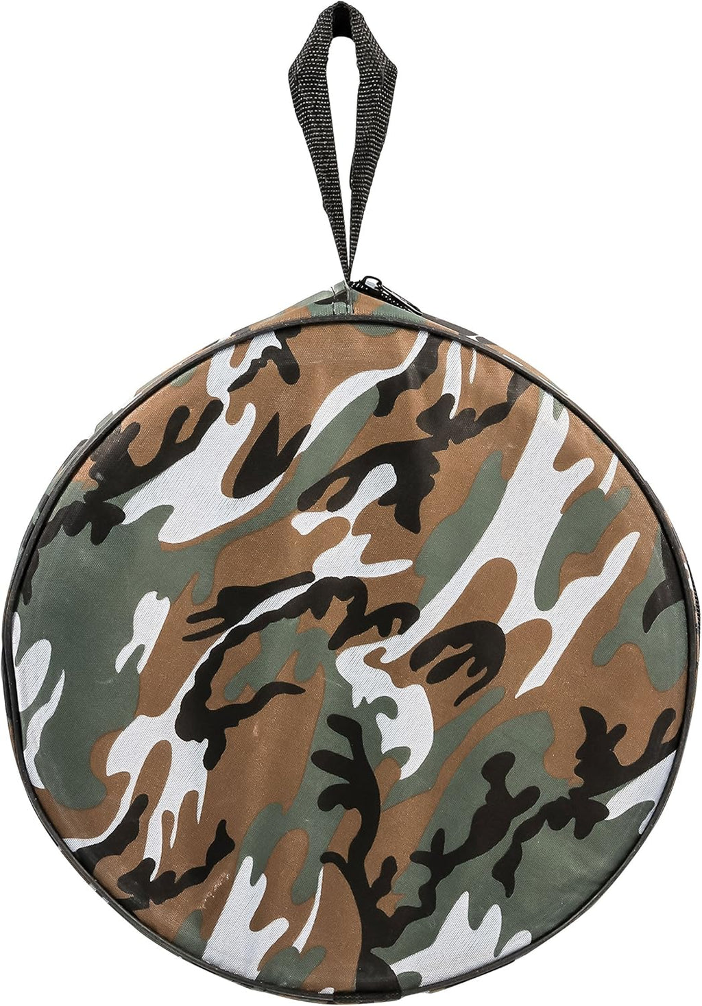 Camco Collapsible Bucket with Storage Case - Durable Pop Up Bucket with Watertight Fabric, Holds 3 Gallons of Water - Great for RVs, Camping, Fishing, Boating, Hiking and More - Camouflage (42994)