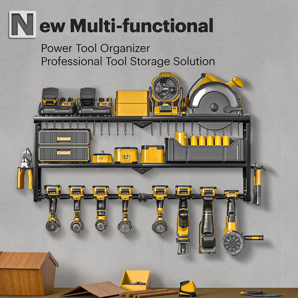 spampur power tool organizer wall mount, 15 min, close-up detail