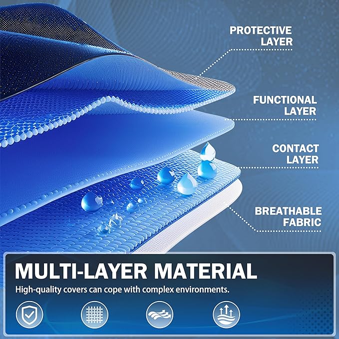 Car Cover Waterproof All Weather Outdoor Windproof Dustproof UV Protection Fit - Image 3