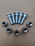 10PCS Serrated Wheel Stud Bolts 7/16-20 Thread 0.557 in. Knurl 1.71 in UHL Length with Lug Nuts Replacement for 610-156