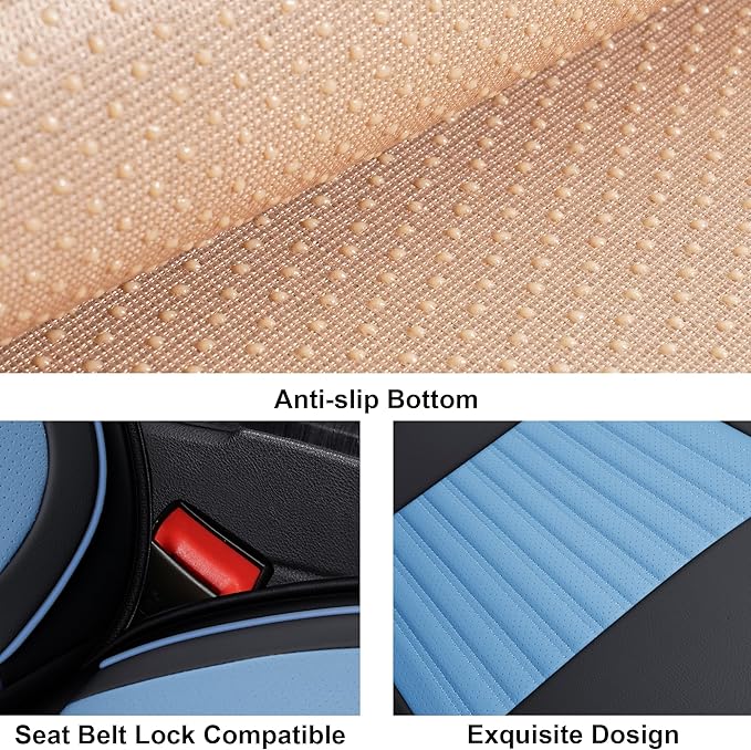 LINGVIDO Car Seat Covers, Breathable and Waterproof Faux Leather Automotive - Image 4