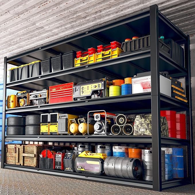REIBII 60" W Garage Shelving 3000LBS Garage Shelving Heavy Duty Storage Shelves by REIBII