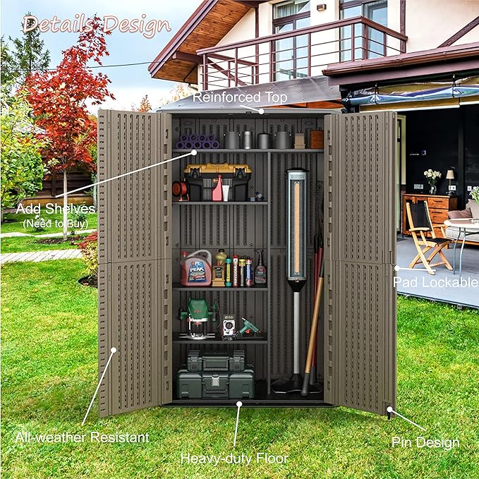 Sheds & Outdoor Storage, 52 Cu.ft Vertical Storage - Image 6