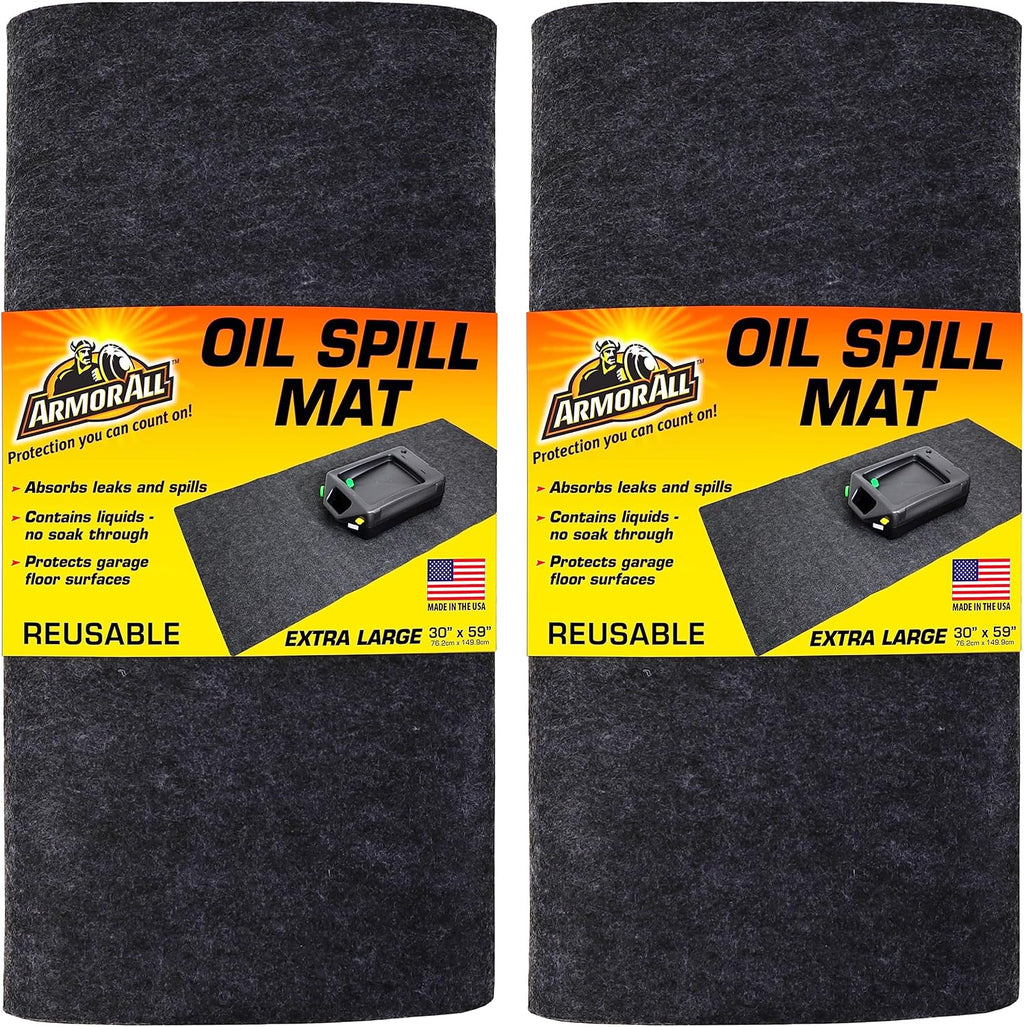 Armor All Premium Maintenance Mat Oil Spill Garage Floor Mat, Waterproof