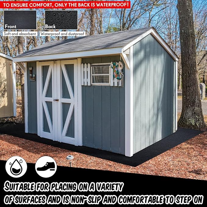 Haull Outdoor Storage Shed Floor Moat Waterproof Outdoor Carport Mat Thickened - Image 5