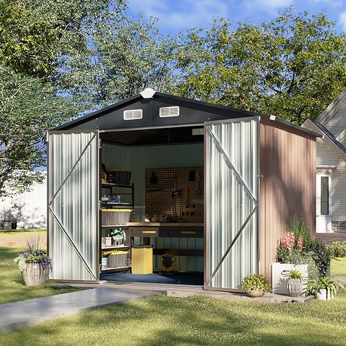 Aoxun 7x5 FT Outdoor Storage Shed - Image 7