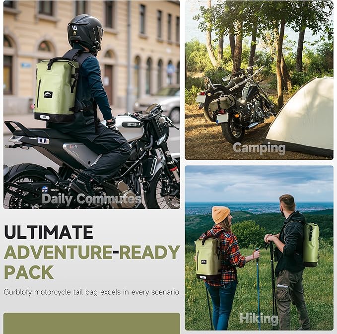 Motorcycle Saddle Bag, 15L Waterproof Motorcycle Tail Bag, 2 Size and 3 Color - Image 3